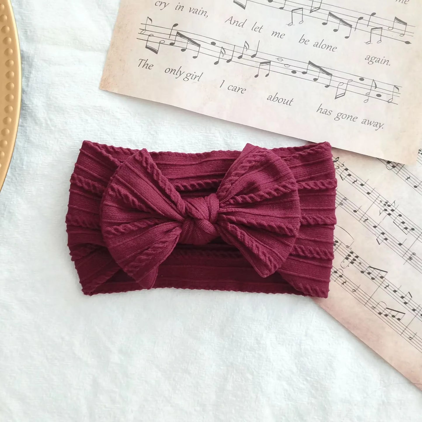 Lovely Newborn Baby Headband for Girls Elastic Knit Children Turban Baby Bows Soft Nylon Kids Headwear Hair Accessories