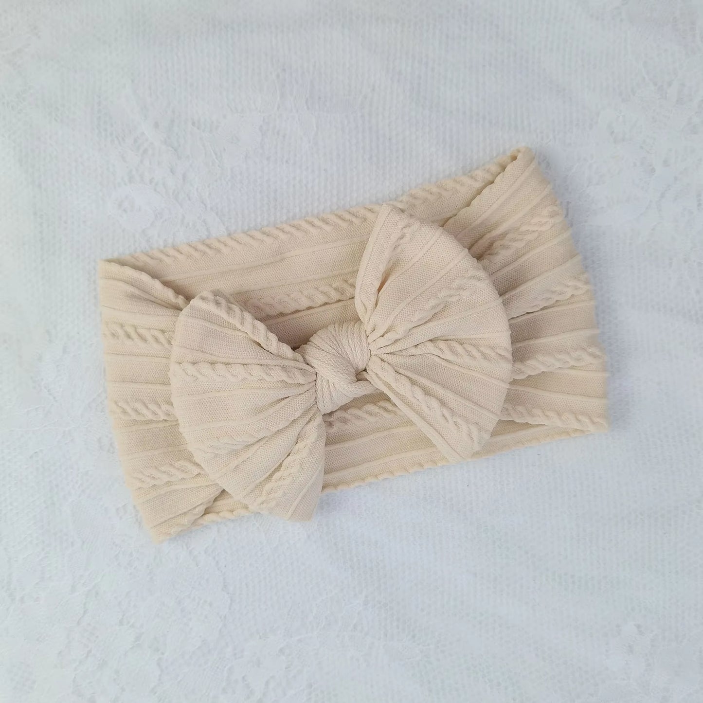 Lovely Newborn Baby Headband for Girls Elastic Knit Children Turban Baby Bows Soft Nylon Kids Headwear Hair Accessories