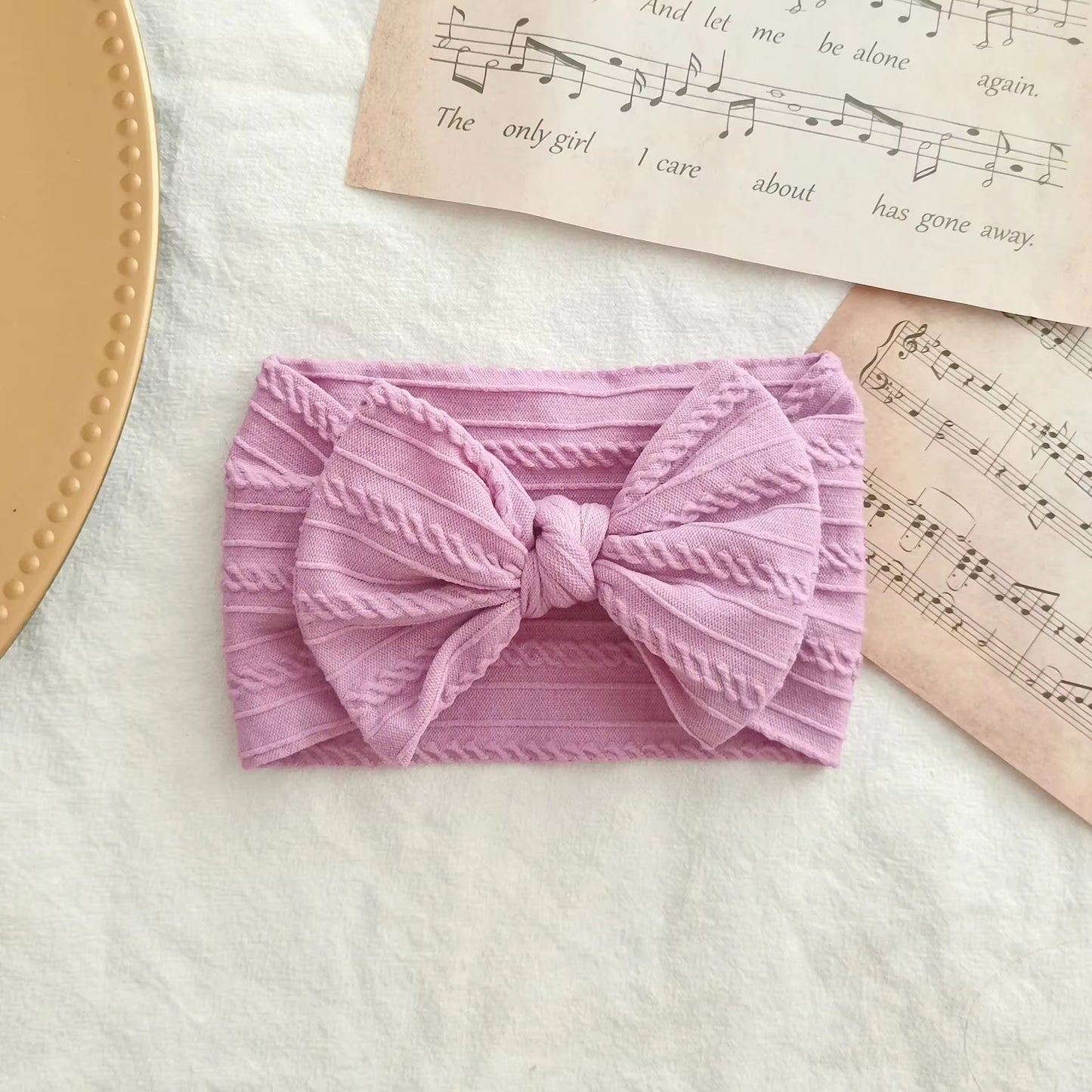Lovely Newborn Baby Headband for Girls Elastic Knit Children Turban Baby Bows Soft Nylon Kids Headwear Hair Accessories