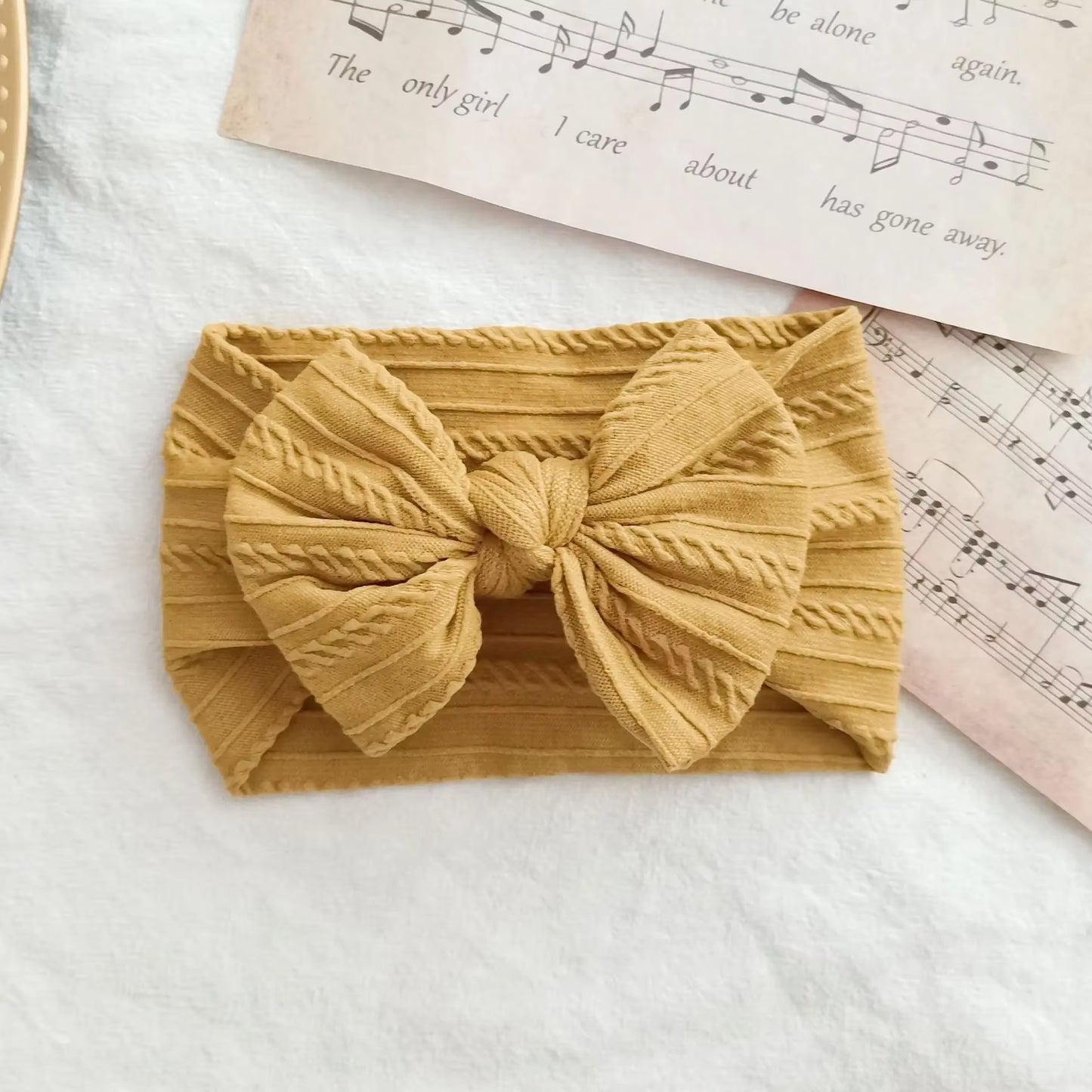 Lovely Newborn Baby Headband for Girls Elastic Knit Children Turban Baby Bows Soft Nylon Kids Headwear Hair Accessories