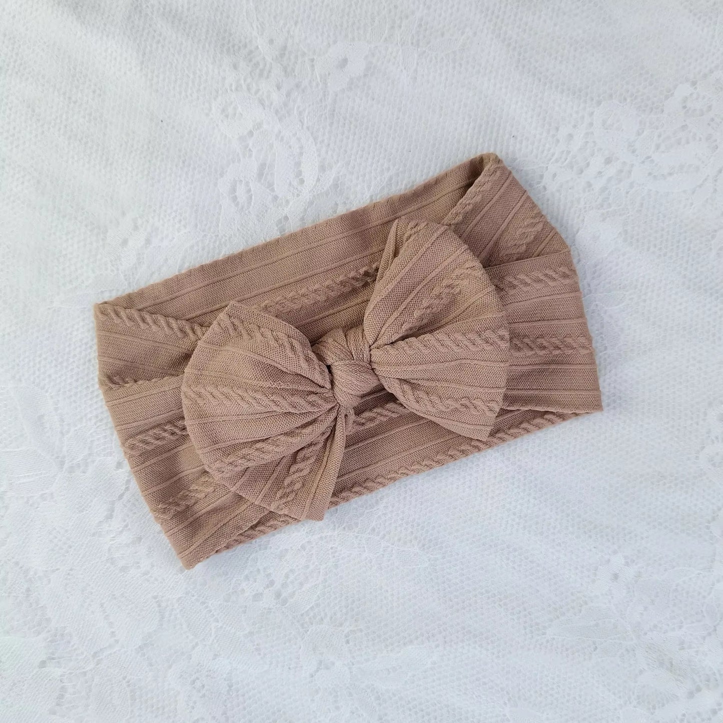 Lovely Newborn Baby Headband for Girls Elastic Knit Children Turban Baby Bows Soft Nylon Kids Headwear Hair Accessories