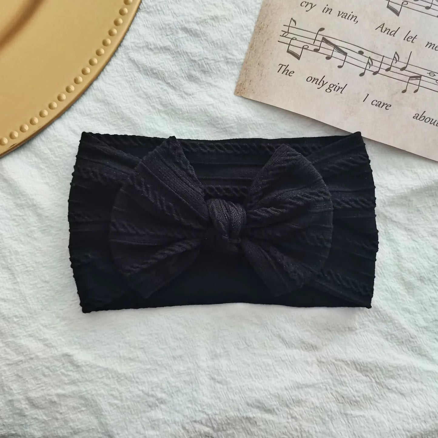 Lovely Newborn Baby Headband for Girls Elastic Knit Children Turban Baby Bows Soft Nylon Kids Headwear Hair Accessories