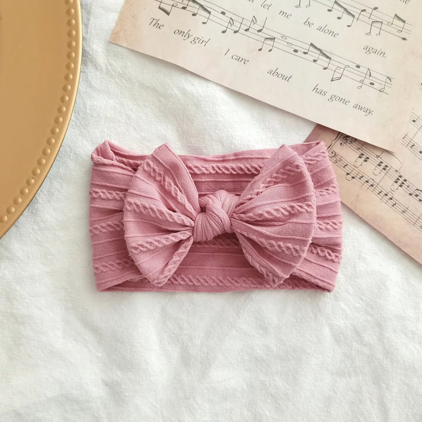 Lovely Newborn Baby Headband for Girls Elastic Knit Children Turban Baby Bows Soft Nylon Kids Headwear Hair Accessories