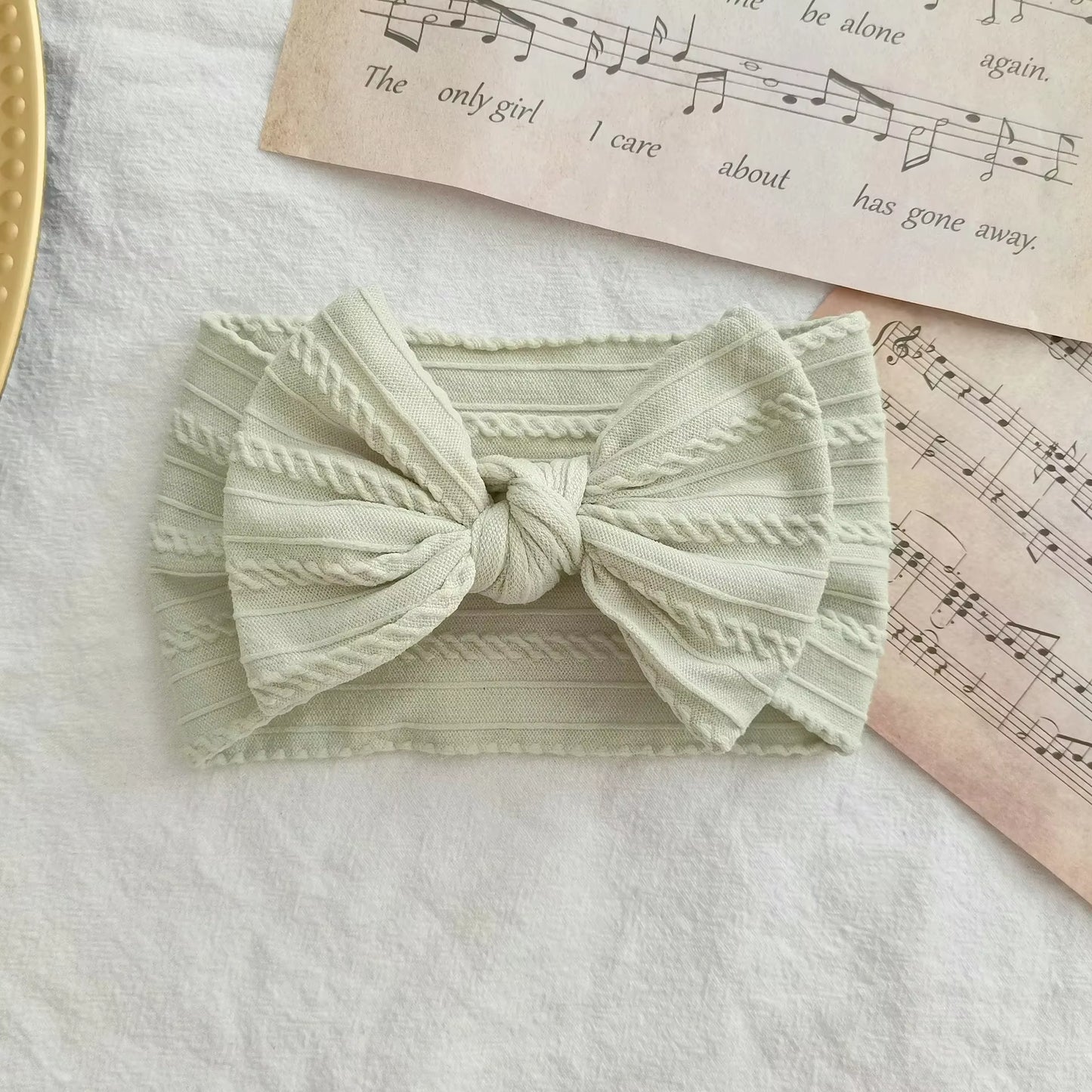 Lovely Newborn Baby Headband for Girls Elastic Knit Children Turban Baby Bows Soft Nylon Kids Headwear Hair Accessories