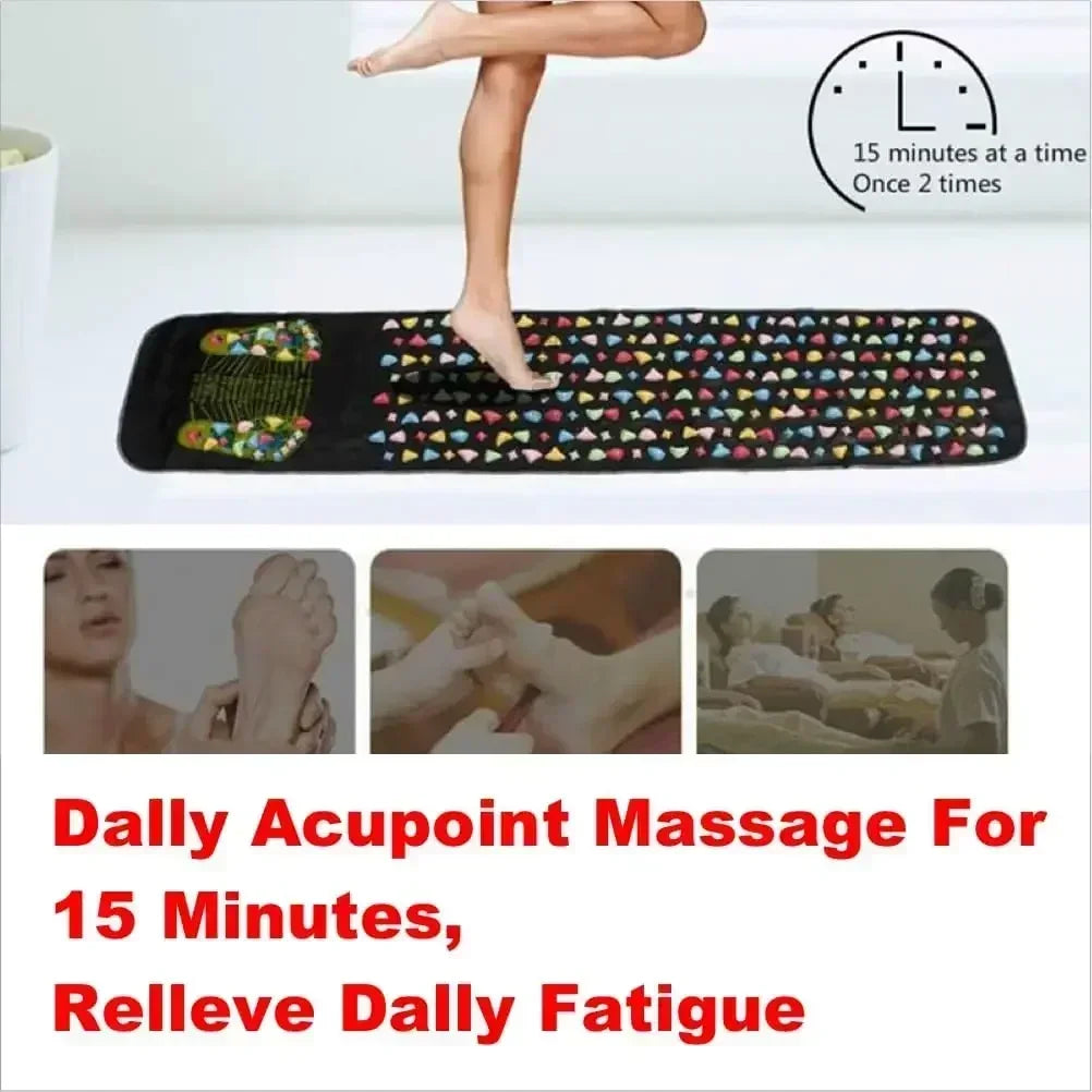 Premium Foot Massage Mat with Finger Pressure Plate and Simulated Cobblestone Path to Soothe Tired Feet and Relieve Pain