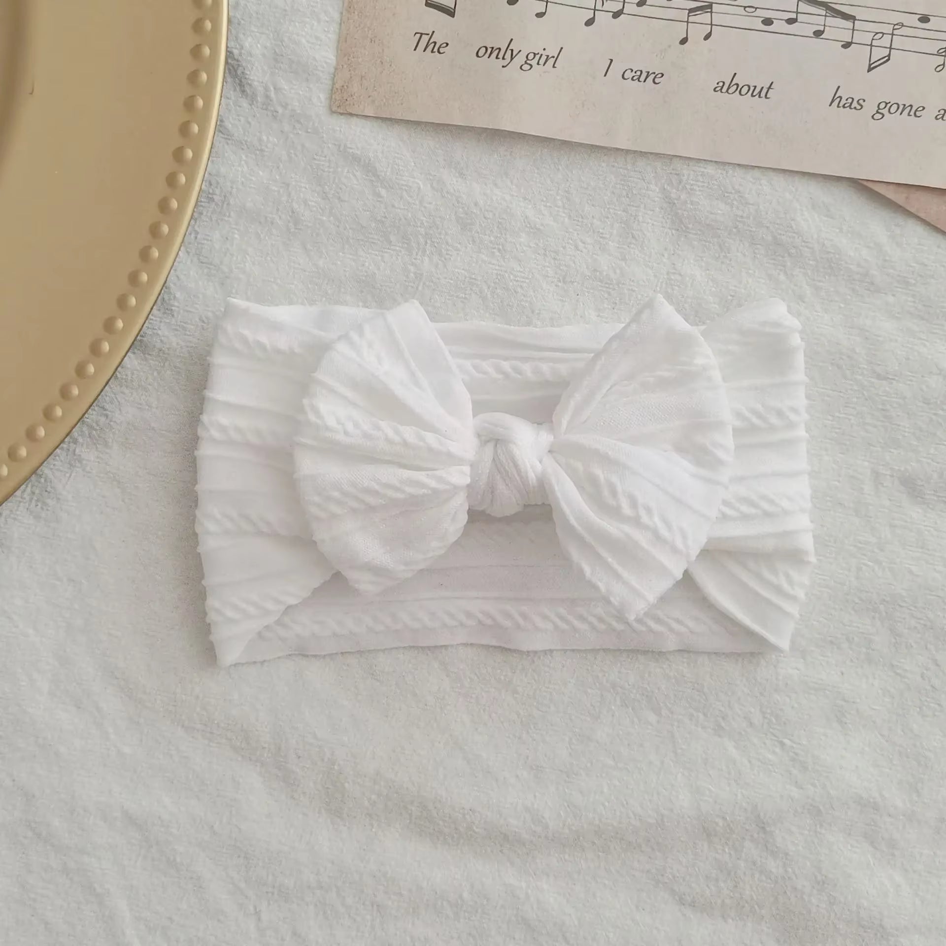 Lovely Newborn Baby Headband for Girls Elastic Knit Children Turban Baby Bows Soft Nylon Kids Headwear Hair Accessories