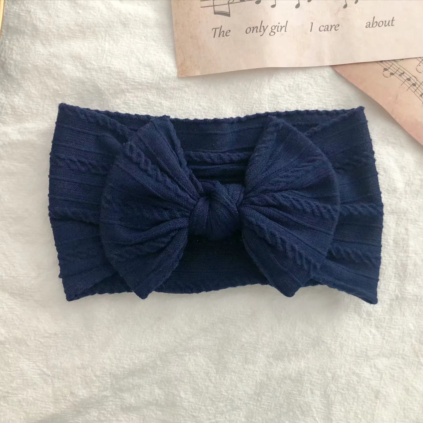 Lovely Newborn Baby Headband for Girls Elastic Knit Children Turban Baby Bows Soft Nylon Kids Headwear Hair Accessories