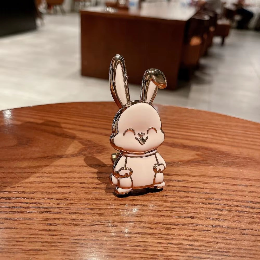 Bunny Finger Ring Holder Mobile Phone Mini Pull Rod Foldable Phone Finger Ring Holder Lazy Phone Back Sticker Pad Phone Kickstan