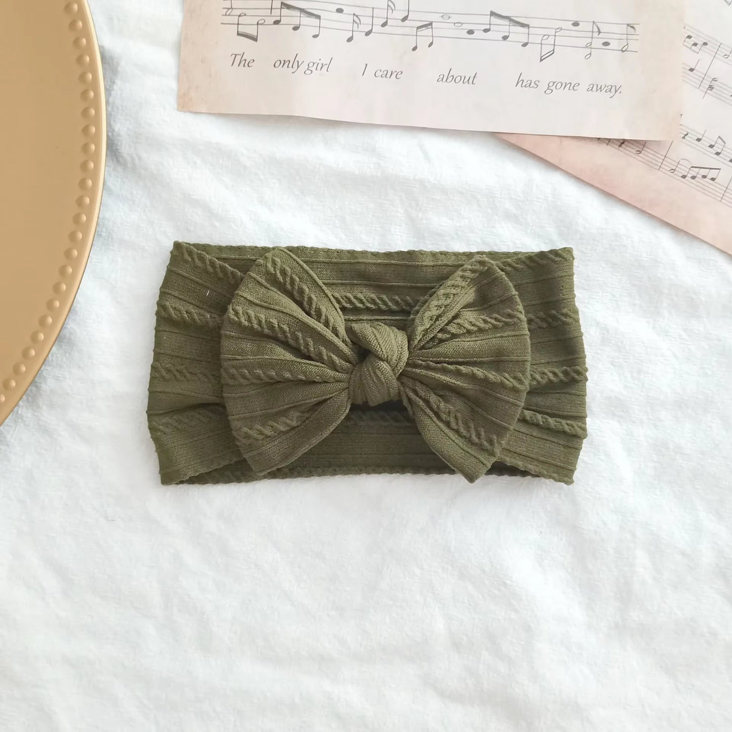 Lovely Newborn Baby Headband for Girls Elastic Knit Children Turban Baby Bows Soft Nylon Kids Headwear Hair Accessories