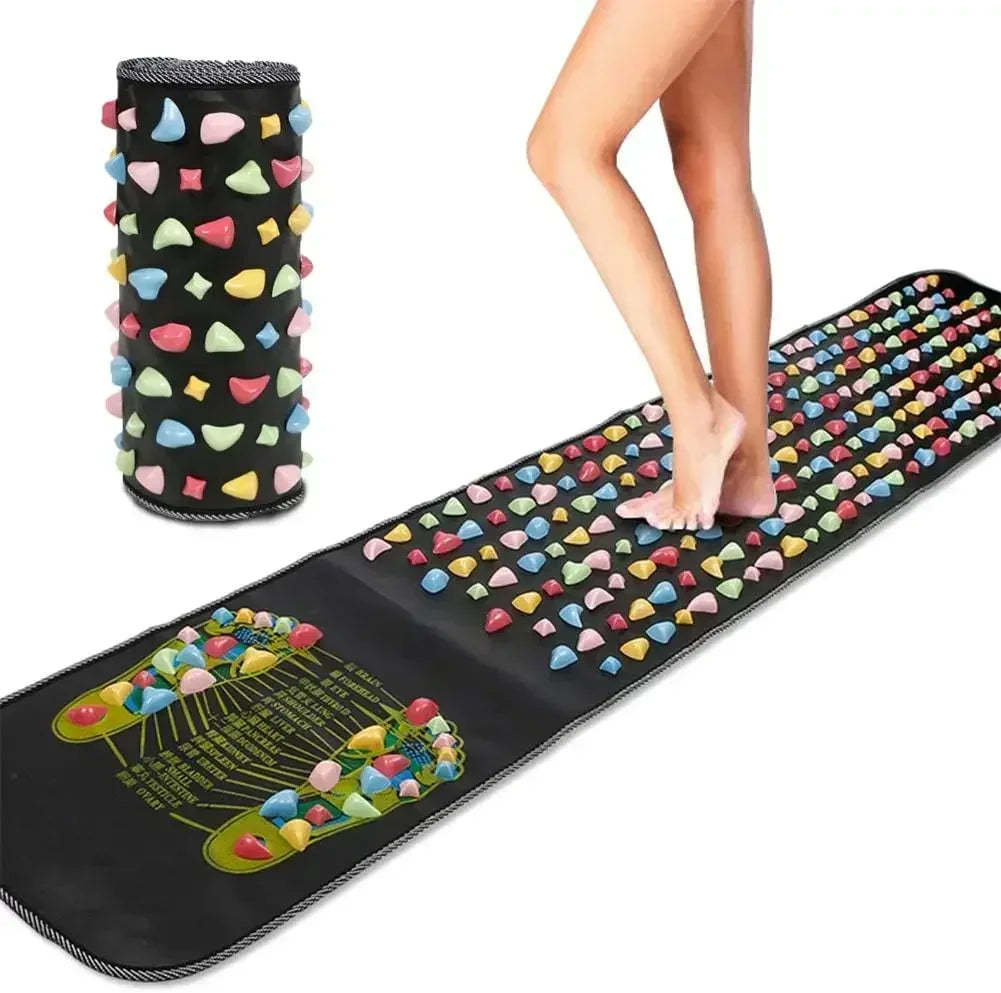 Premium Foot Massage Mat with Finger Pressure Plate and Simulated Cobblestone Path to Soothe Tired Feet and Relieve Pain