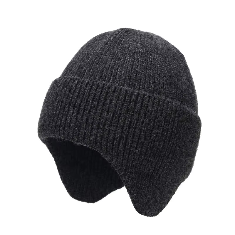 Winter Baby Beanie Cap Cartoon Bear Ear Protection Knitted Hat for Toddler Boys Girls Cute Korean Warm Kids Crochet Hats Gorras